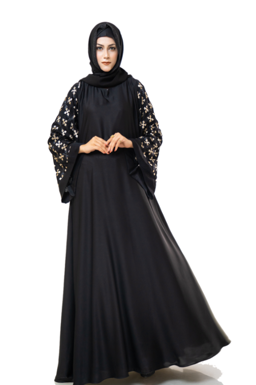 Embroidery Sleeves Abaya