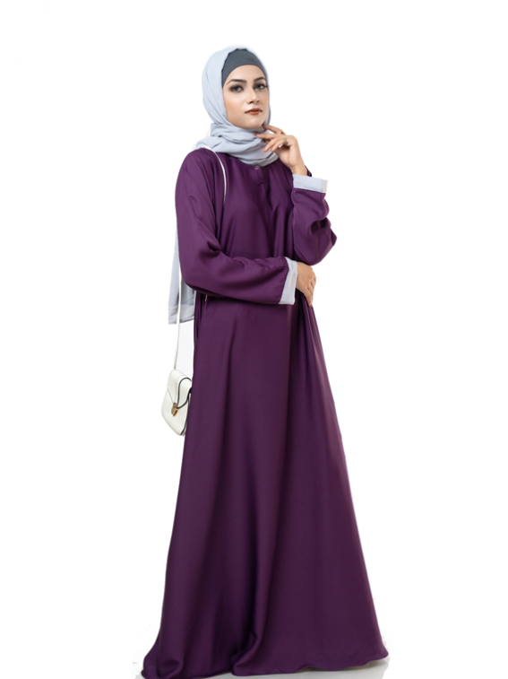 Everyday Contrast Sleeves Abaya