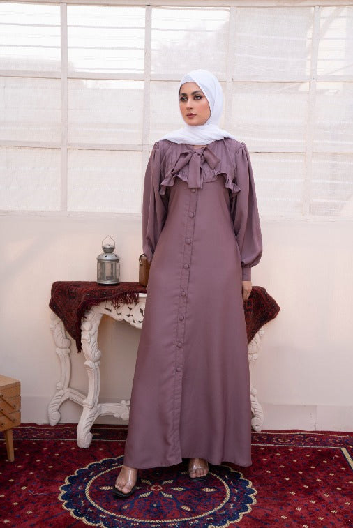 Ruffle Cuffed Abaya