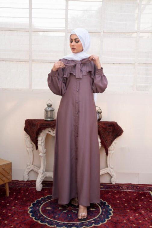 Ruffle Cuffed Abaya