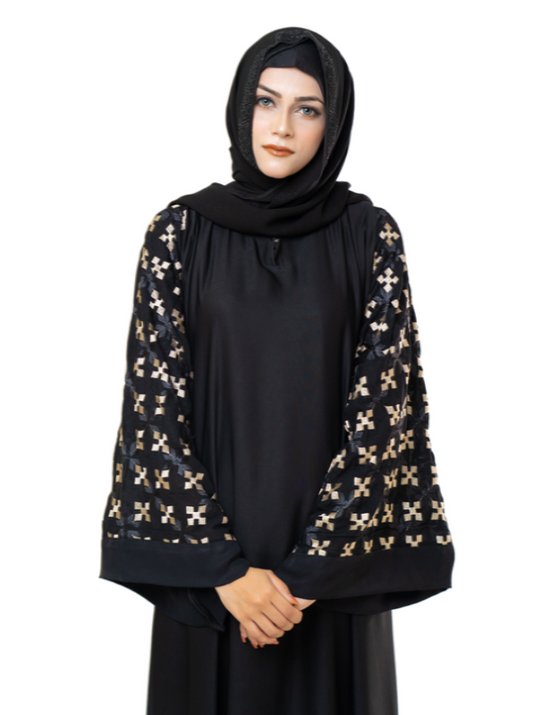 Embroidery Sleeves Abaya