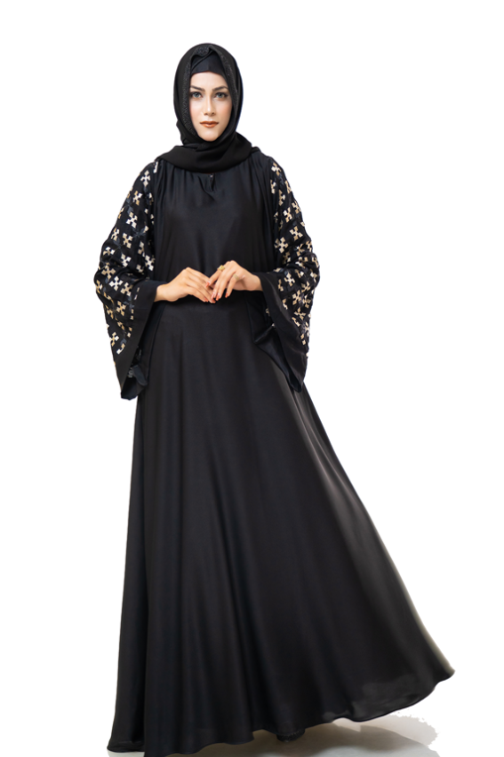 Embroidery Sleeves Abaya - chachaoutfits