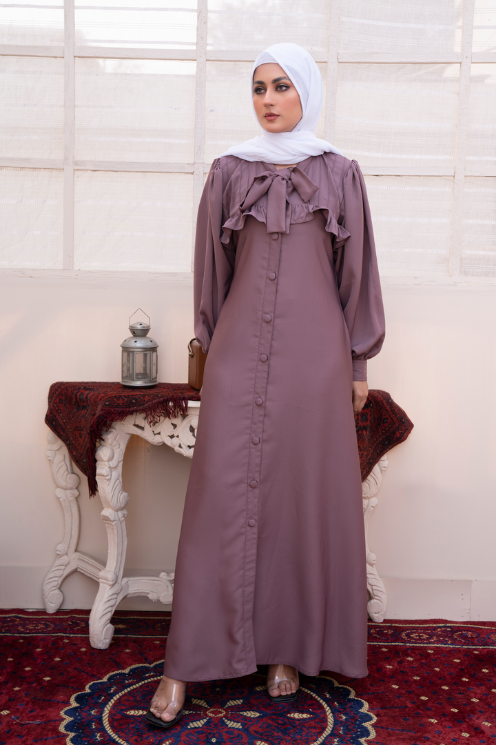 Ruffle Cuffed Abaya