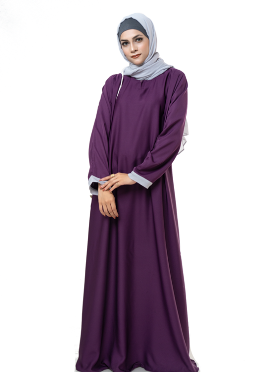 Everyday Contrast Sleeves Abaya - chachaoutfits