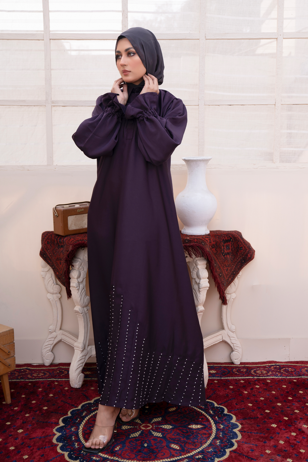 Pleated Maxi Abaya