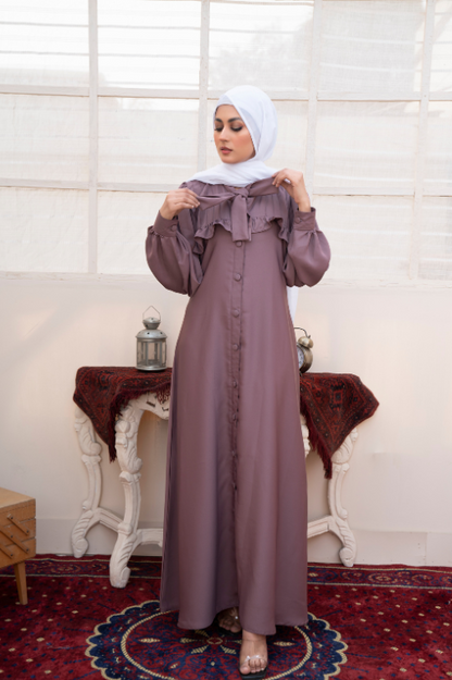 Ruffle Cuffed Abaya