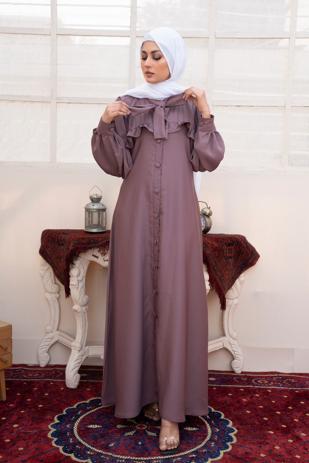 Ruffle Cuffed Abaya