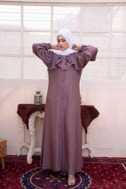 Ruffle Cuffed Abaya