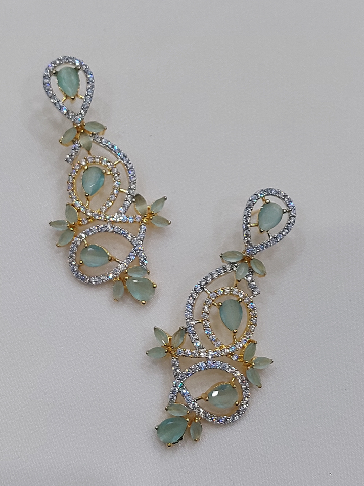 Mint Zircon Earrings