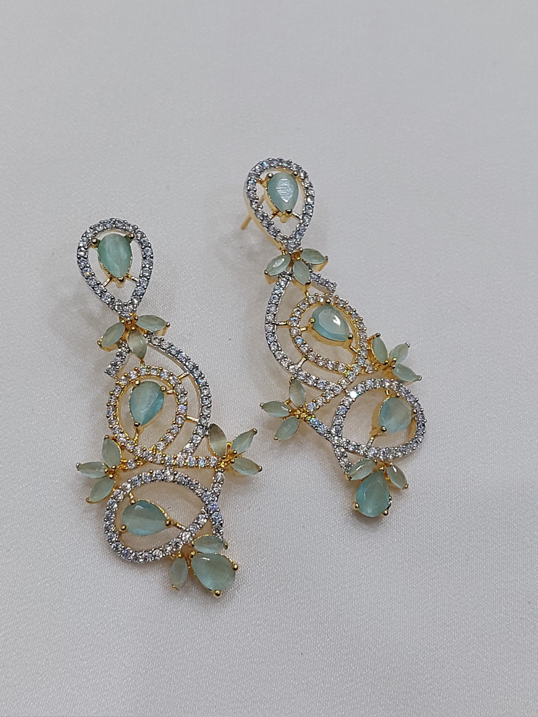 Mint Zircon Earrings