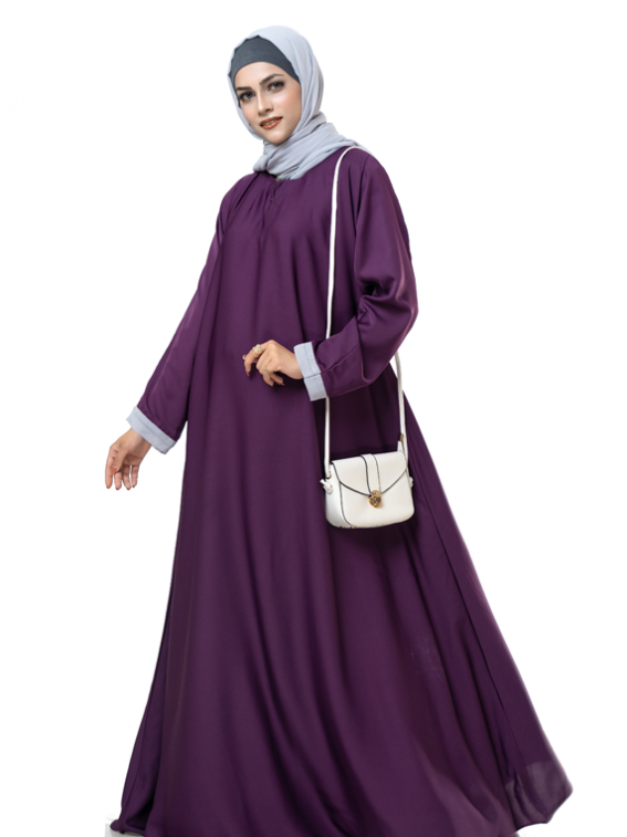 Everyday Contrast Sleeves Abaya